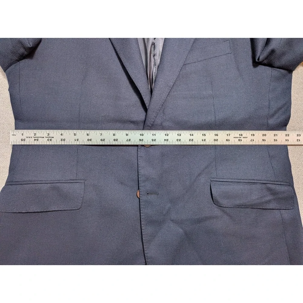 Charles Tyrwhitt Men's Blazer 46R Navy 100% Wool Classic Fit Coat Jacket
